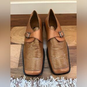 Stacy Adams Square Toe Brown Leather Shoes Size 40